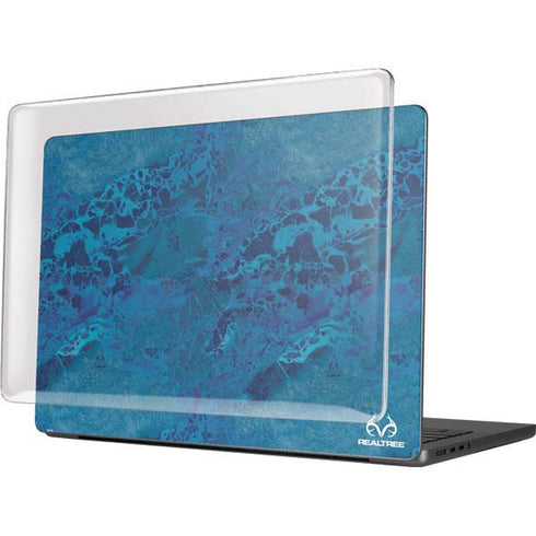 RealTree WAV3 Blue Camo MacBook Pro 14in (2021-24) Case plus Skin